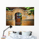 New Mexican Doors, New Mexico, Details Of Old Stone Doorway And Garden Wall Mural