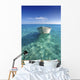 White Boat Floating On Turquoise Water Wall Mural