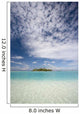 Turquoise Water And Blue Skies Surround Isolated Isalnd Wall Mural