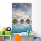 Bungalows Over Beautiful Turquoise Ocean Wall Mural