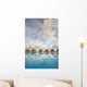 Bungalows Over Beautiful Turquoise Ocean Wall Mural