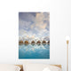 Bungalows Over Beautiful Turquoise Ocean Wall Mural