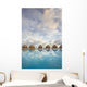 Bungalows Over Beautiful Turquoise Ocean Wall Mural