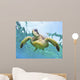 Hawaii, Green Sea Turtle An Endangered Species Wall Mural