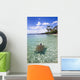 Hawaii, Green Sea Turtle An Endangered Species Wall Mural