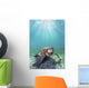 Hawaii, Green Sea Turtle An Endangered Species Wall Mural