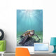 Hawaii, Green Sea Turtle An Endangered Species Wall Mural