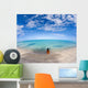 Hawaii, Woman Laying On The Beach In Remote Tropical Location Wall Mural