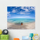Hawaii, Woman Laying On The Beach In Remote Tropical Location Wall Mural