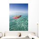 French Polynesia, Tahiti, Moorea, Woman Floating In Water Wall Mural