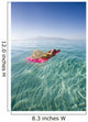 French Polynesia, Tahiti, Moorea, Woman Floating In Water Wall Mural