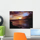 USA, Hawaii Islands, Oahu, Landscape Of Sunset Over Ocean Wall Mural