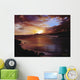 USA, Hawaii Islands, Oahu, Landscape Of Sunset Over Ocean Wall Mural