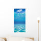 Underwater Sandy Bottom And Surface Reflection With Cloud Wall Mural