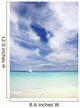 Mexico, Yucatan Peninsula, Sailboat Sailing On Turquoise Water Wall Mural