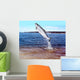 Jumping Out From Water Salmon Wall Mural