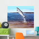 Jumping Out From Water Salmon Wall Mural