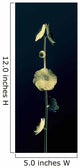 Sheer Representation Of Flowers And Stem On Black Background Wall Mural