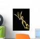 Botanical Study 1, Sheer Representation Of Flower On Black Background Wall Mural