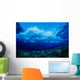 Hawaii, Underwater View Of Wave Breaking Over Coral Reef Wall Mural