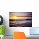 USA, Sunset Illuminates Ocean Wall Mural