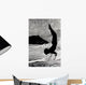 Figure Of Man Doing Hand Stand On Surfboard Wall Mural