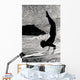 Figure Of Man Doing Hand Stand On Surfboard Wall Mural