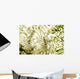 White Flower Blossoms, Blurred Abstract Wall Mural