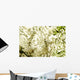 White Flower Blossoms, Blurred Abstract Wall Mural