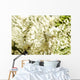 White Flower Blossoms, Blurred Abstract Wall Mural