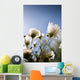 Close-Up Of Fuzzy White Flowers Reaching Toward Bright Sky Wall Mural