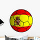 Spanish flag soccer ball Wall Decal