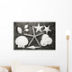 Shells And Starfish Scatterd On Textured Surface Wall Mural