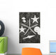 Shells And Starfish Scatterd On Textured Surface Wall Mural
