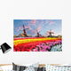 Landscape with Tulips Traditional Wall Decal