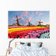 Landscape with Tulips Traditional Wall Decal