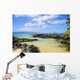 Shallow Ocean Water Surrounded By Rocks And Sand Wall Mural