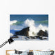 Hawaii, Maui, Ho'okipa, Big Winter Surf Crashing On Rocks Wall Mural