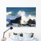 Hawaii, Maui, Ho'okipa, Big Winter Surf Crashing On Rocks Wall Mural