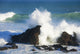 Hawaii, Maui, Ho'okipa, Big Winter Surf Crashing On Rocks Wall Mural