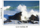 Hawaii, Maui, Ho'okipa, Big Winter Surf Crashing On Rocks Wall Mural