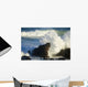 USA, Hawaii Islands, Maui, Big Winter Surf Crashing On Rocks Wall Mural