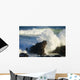 USA, Hawaii Islands, Maui, Big Winter Surf Crashing On Rocks Wall Mural