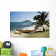 USA, Hawaii, Oahu, East Shore Rabbit Island and Koa Canoe Wall Mural