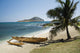 USA, Hawaii, Oahu, East Shore Rabbit Island and Koa Canoe Wall Mural