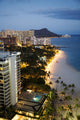 USA, Hawaii, Oahu, Waikiki Beach And Diamond Head In The Evening Wall Mural