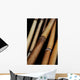 Bamboo On Black Background Wall Mural