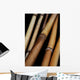 Bamboo On Black Background Wall Mural