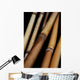 Bamboo On Black Background Wall Mural