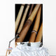 Bamboo On Black Background Wall Mural